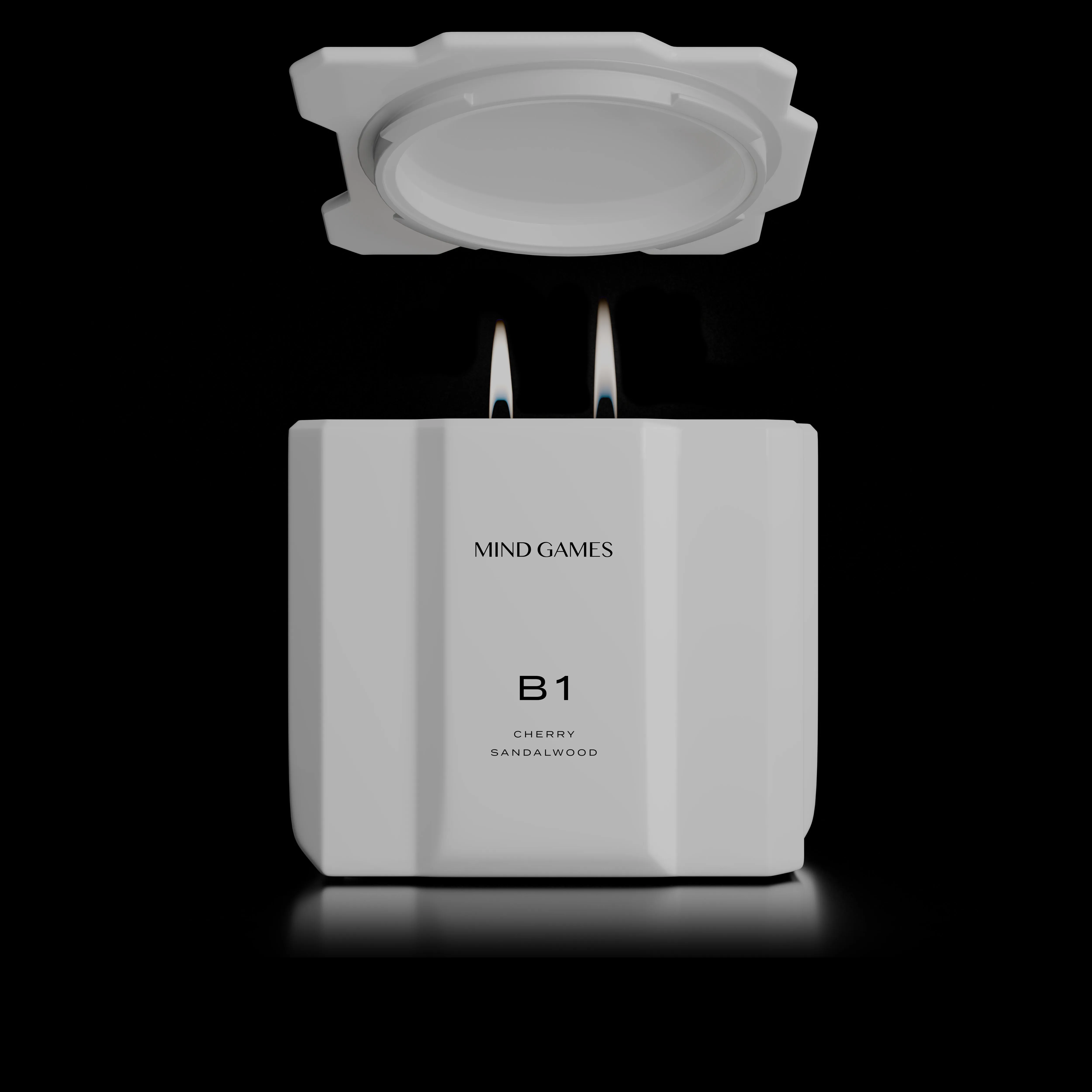 B1 Cherry Sandalwood 10 oz Luxury Candle Mind Games
