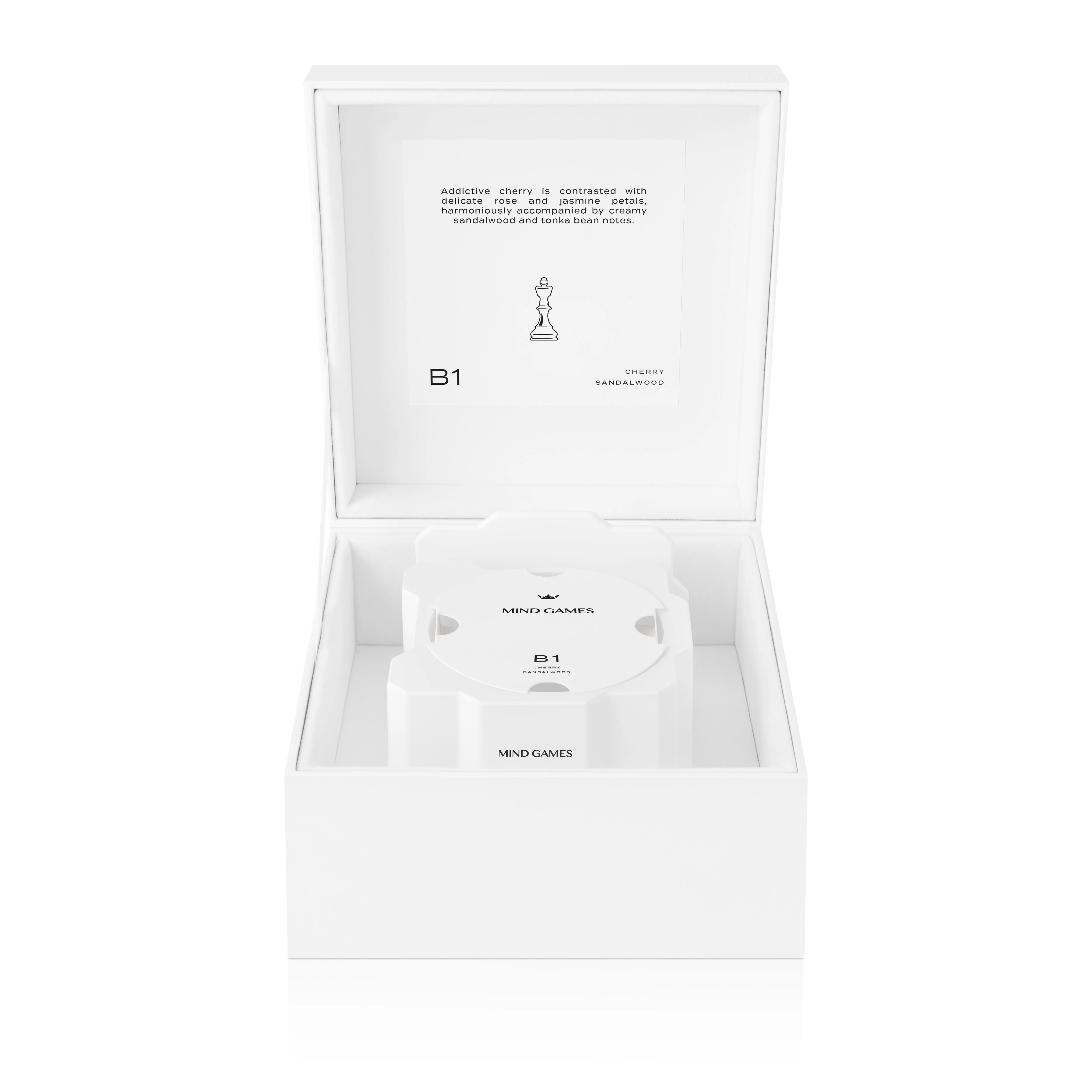 B1 Cherry Sandalwood 10 oz Luxury Candle Mind Games