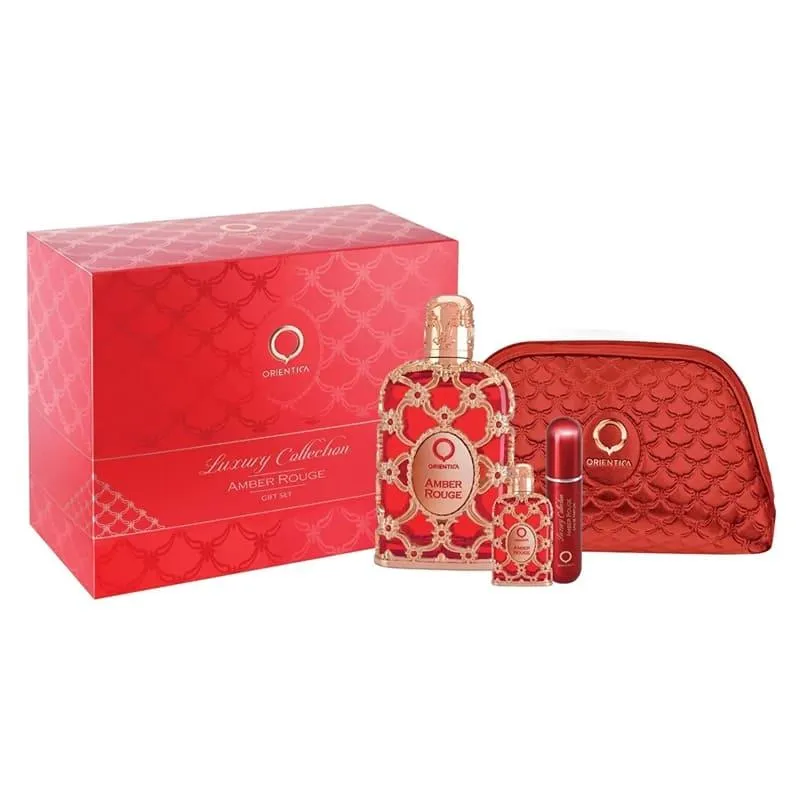 Orientica Amber Rouge EDP Gift Set (4PC)