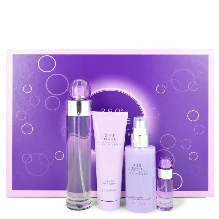 Perry Ellis 360° Purple EDP Gift Set (4PC)